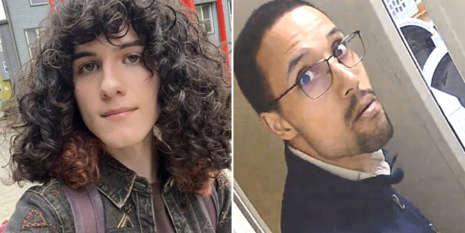 Le suspect poignardé de l'Université de Washington se rend comme victime identifiée Juniper Blessing (left), suspect Christopher Leahy (right)