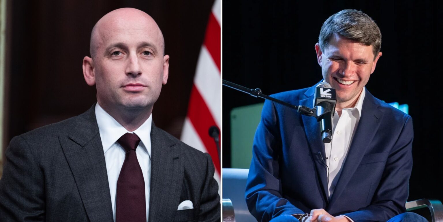 Les démocrates réagissent brutalement alors qu'un membre du personnel de la Maison Blanche affirme que James Talarico est transgenre Stephen Miller and James Talarico