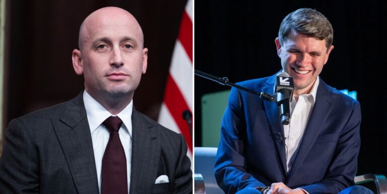 Les démocrates réagissent brutalement alors qu'un membre du personnel de la Maison Blanche affirme que James Talarico est transgenre Stephen Miller and James Talarico