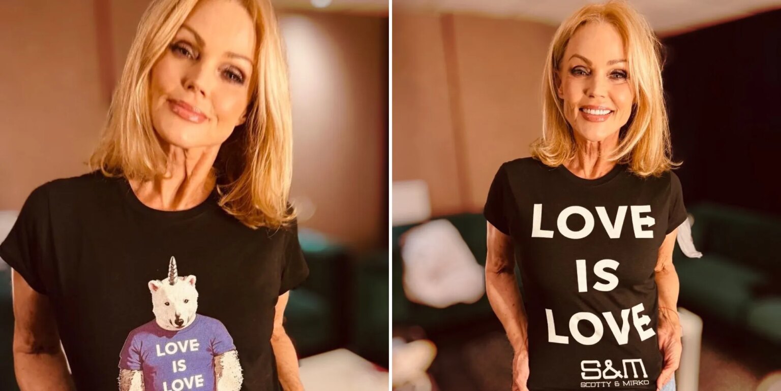 Belinda Carlisle « ravie » de modéliser la nouvelle gamme Stonewall avec un designer historique Belinda Carlisle models Stonewall