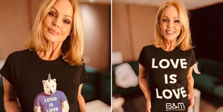 Belinda Carlisle « ravie » de modéliser la nouvelle gamme Stonewall avec un designer historique Belinda Carlisle models Stonewall