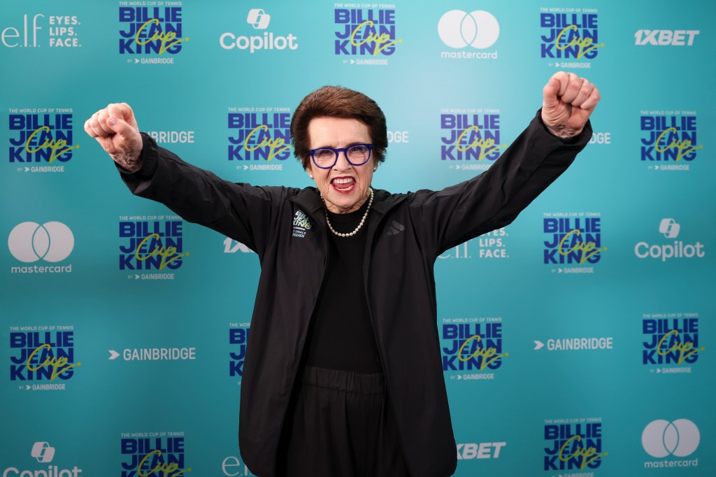 Billie Jean King pose pour un portrait