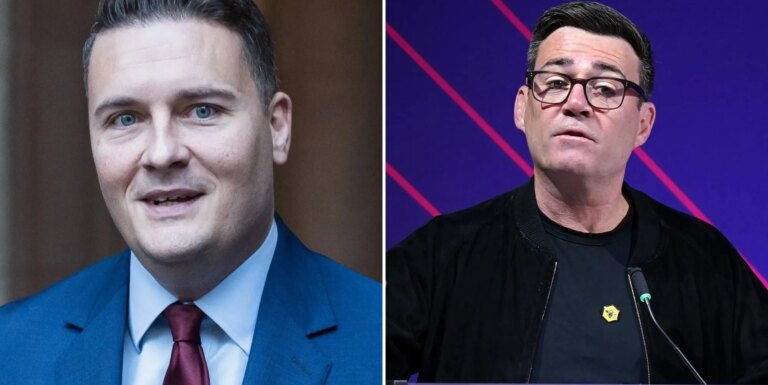 Wes Streeting confirme qu'il ne se présentera pas à la tête du parti travailliste alors qu'il soutient Andy Burnham Wes Streeting and Andy Burnham