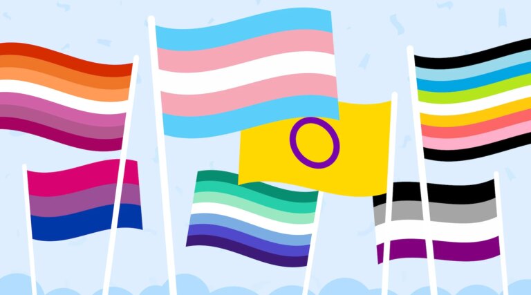 Tous les drapeaux LGBTQ+ que vous pourriez voir lors de cette fierté et ce qu'ils signifient tous An image of different LGBTQ+ Pride flags