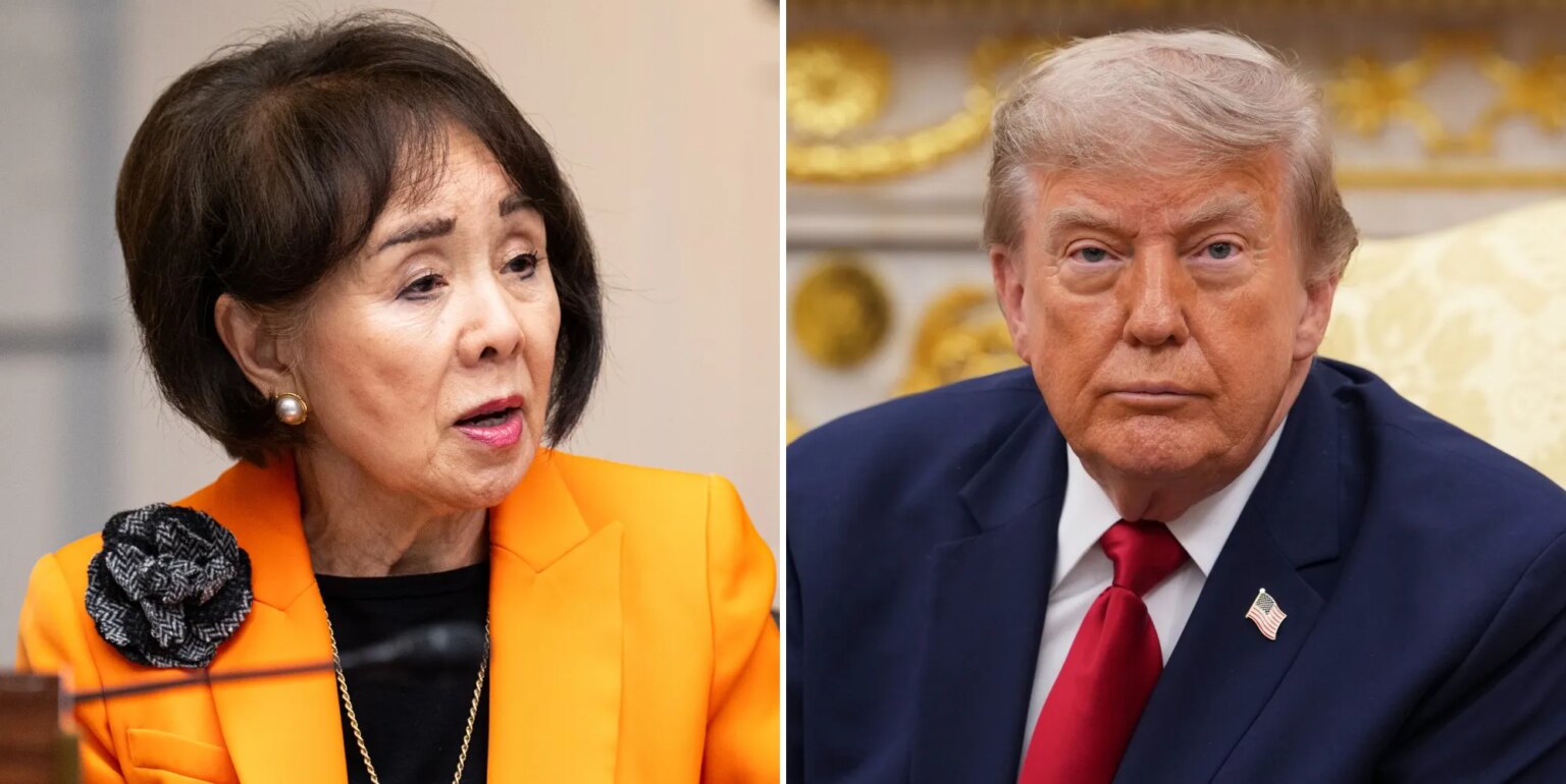 Une députée critique Trump pour son étrange mensonge sur les dirigeants trans de micropuces Doris Matsui and Donald Trump
