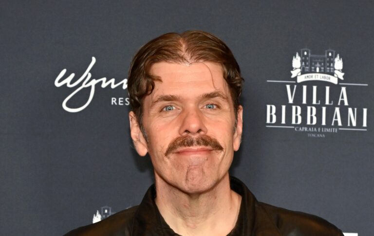 La famille de Perez Hilton fait le point sur l'état de santé de la star après son hospitalisation Perez Hilton against black background