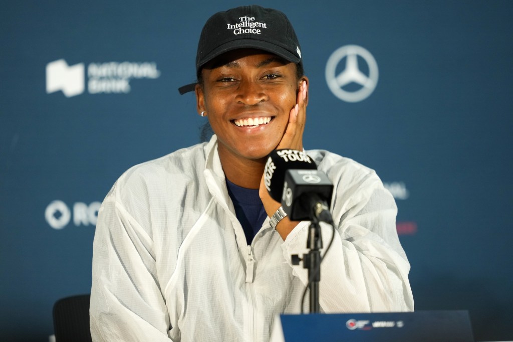 TORONTO, CANADA - 2 AOÛT : Coco Gauff, des États-Unis, assiste à une conférence de presse lors de l'Open de la Banque Nationale WTA 1000 à Toronto, Ontario, Canada, le 2 août 2026. (Photo de Mert Alper Dervis/Anadolu via Getty Images)