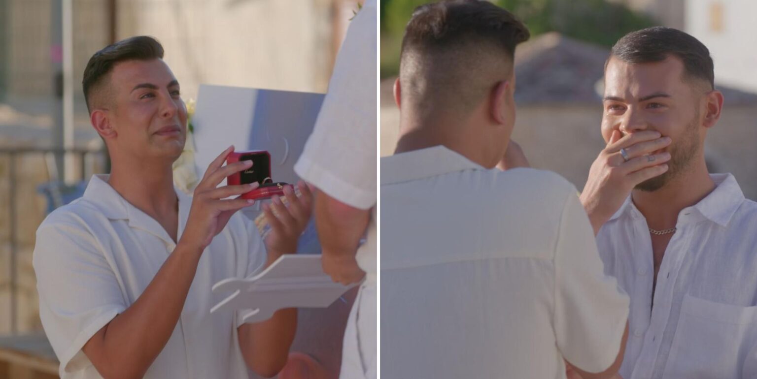 La star gay de TOWIE invite sa famille à un mariage même si elle n'accepte pas sa sexualité TOWIE stars Junaid and Joe are engaged