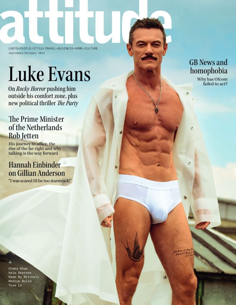 Luke Evans photographié par Taylor Miller pour le magazine Attitude