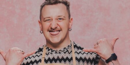 Gabe Capes is on The Great British Bake Off