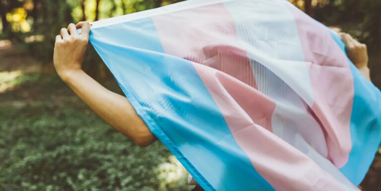 Les parents affirment que le Massachusetts a repris l'identité de genre d'un adolescent malgré les dossiers judiciaires alléguant des abus A person holding a trans flag.