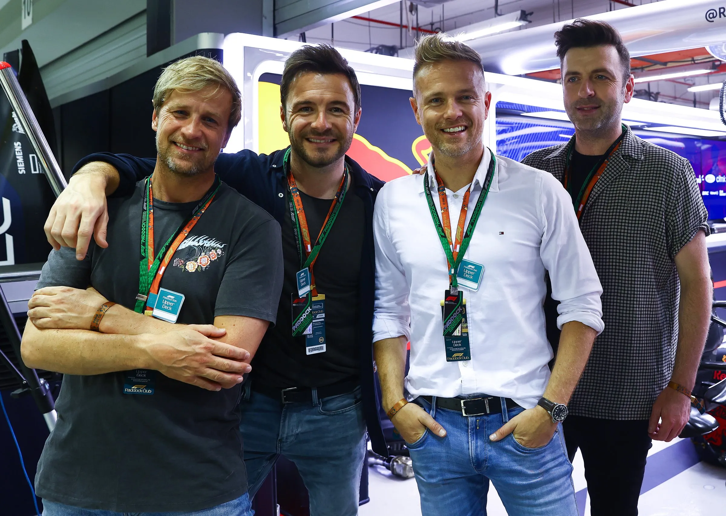 Les membres de Westlife Kian Egan, Shane Filan, Nicky Byrne et Mark Feehily en 2022
