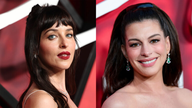 Dakota Johnson dit qu'embrasser Anne Hathaway dans « Verity » est « la meilleure chose au monde » Logo