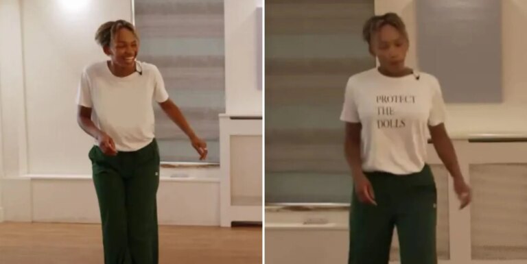 La BBC répond alors que la chemise « Protect The Dolls » de Bethany Antonia de Strictly a été supprimée Bethany Antonia in a