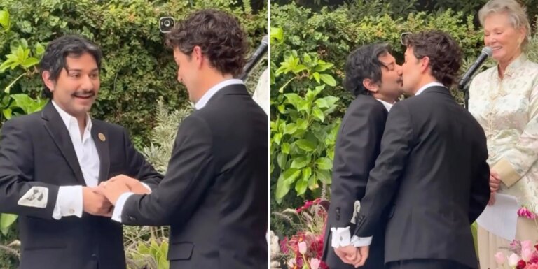 L'icône de Ugly Betty, Mark Indelicato, se marie alors que la star de Hacks officie Mark Indelicato at his wedding