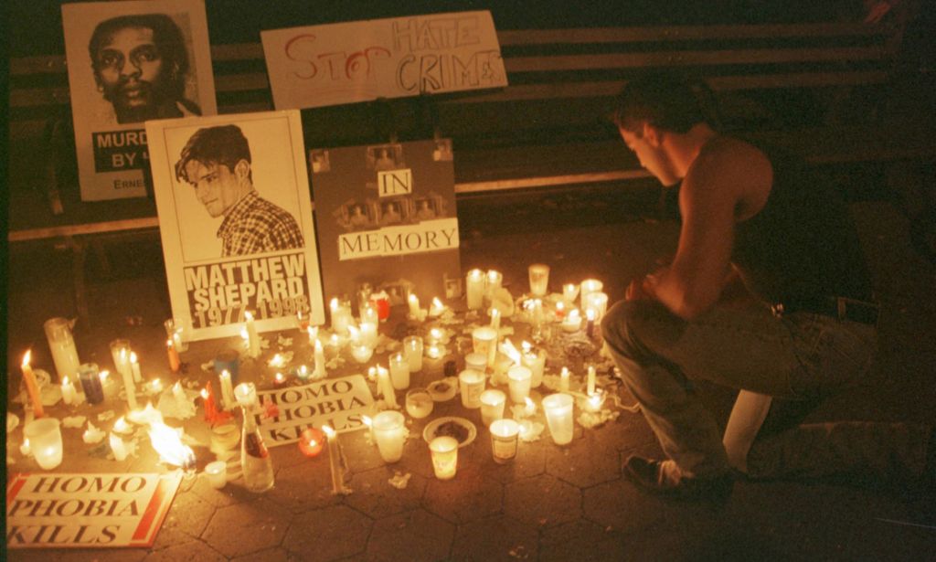 Veillée aux chandelles de Matthew Shepard.