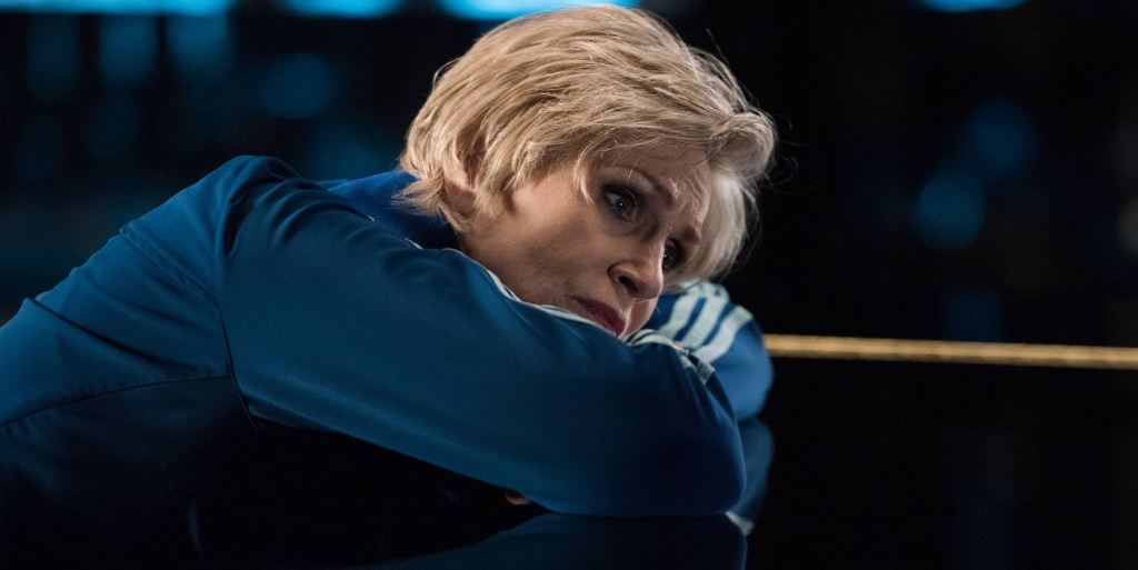 Jane Lynch dans le rôle de Sue Sylvester dans Glee